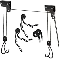 P4B | Elevador de bicicleta (Bike Lift) - con 57 kg de carga para montaje en techo | Incluye 2x correas de sujeción con…